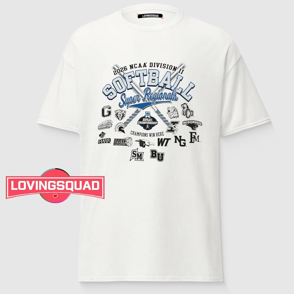 NCAA Division II softball Super Regional 2026 logos shirt