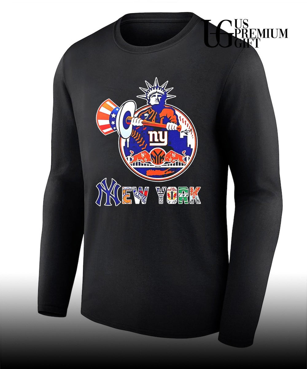 NY Yankees Mets Knicks Rangers Statue of Liberty 2026 logo shirt