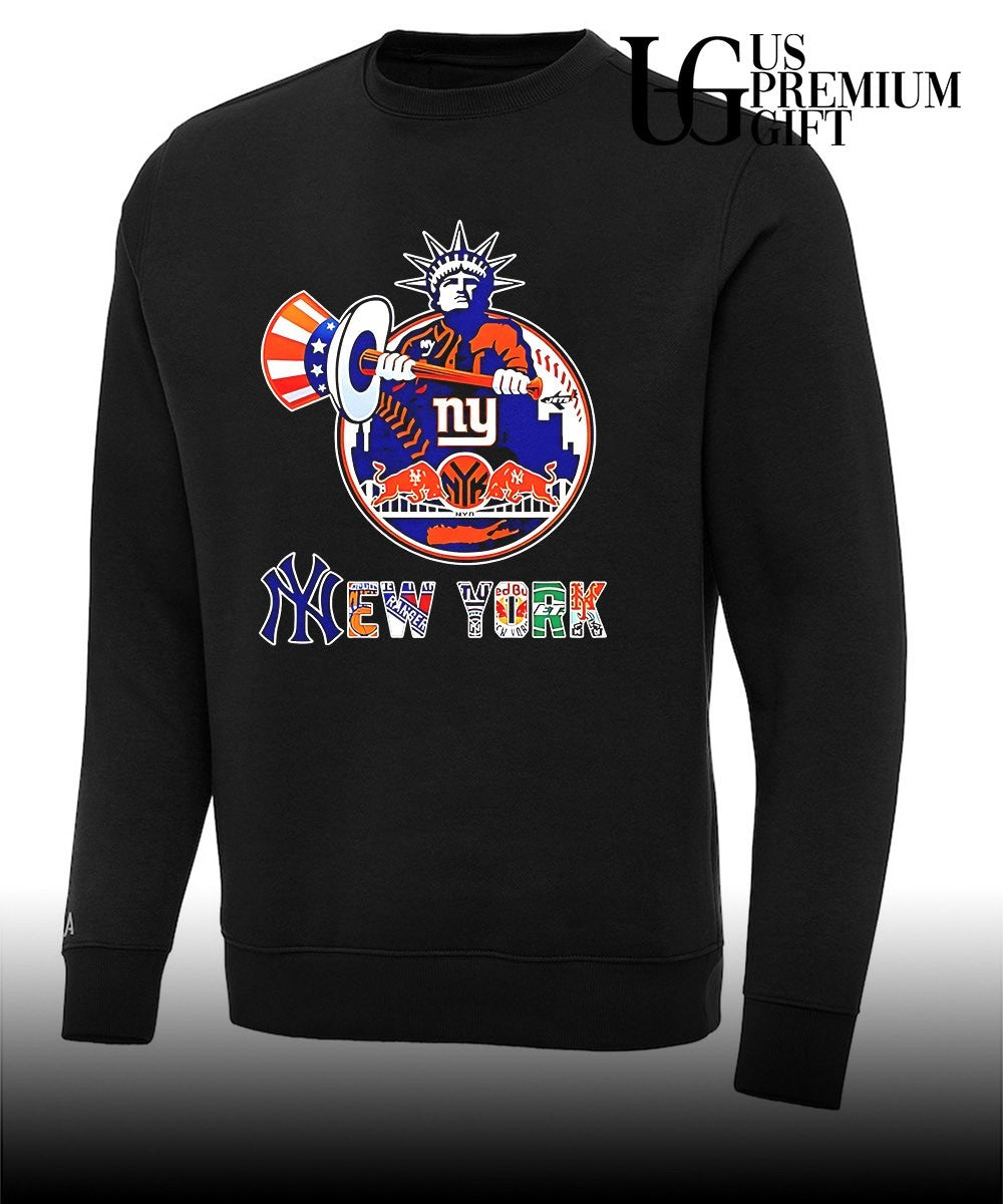NY Yankees Mets Knicks Rangers Statue of Liberty 2026 logo shirt