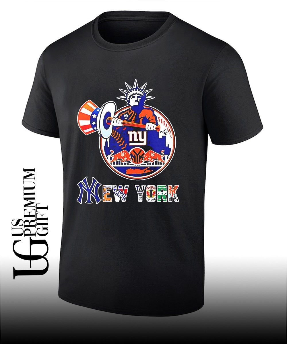 NY Yankees Mets Knicks Rangers Statue of Liberty 2026 logo shirt