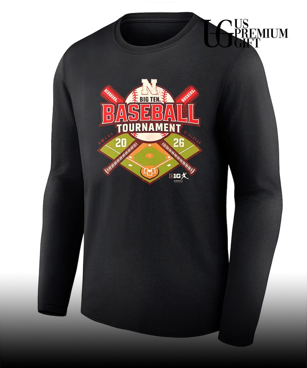 Nebraska Cornhuskers Red 2026 Big Ten Baseball Tournament Participant shirt