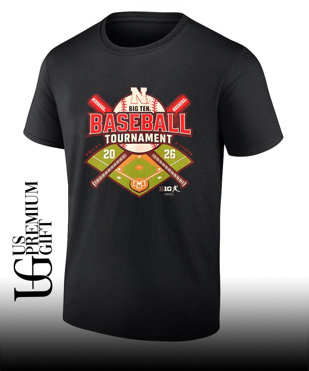 Nebraska Cornhuskers Red 2026 Big Ten Baseball Tournament Participant shirt