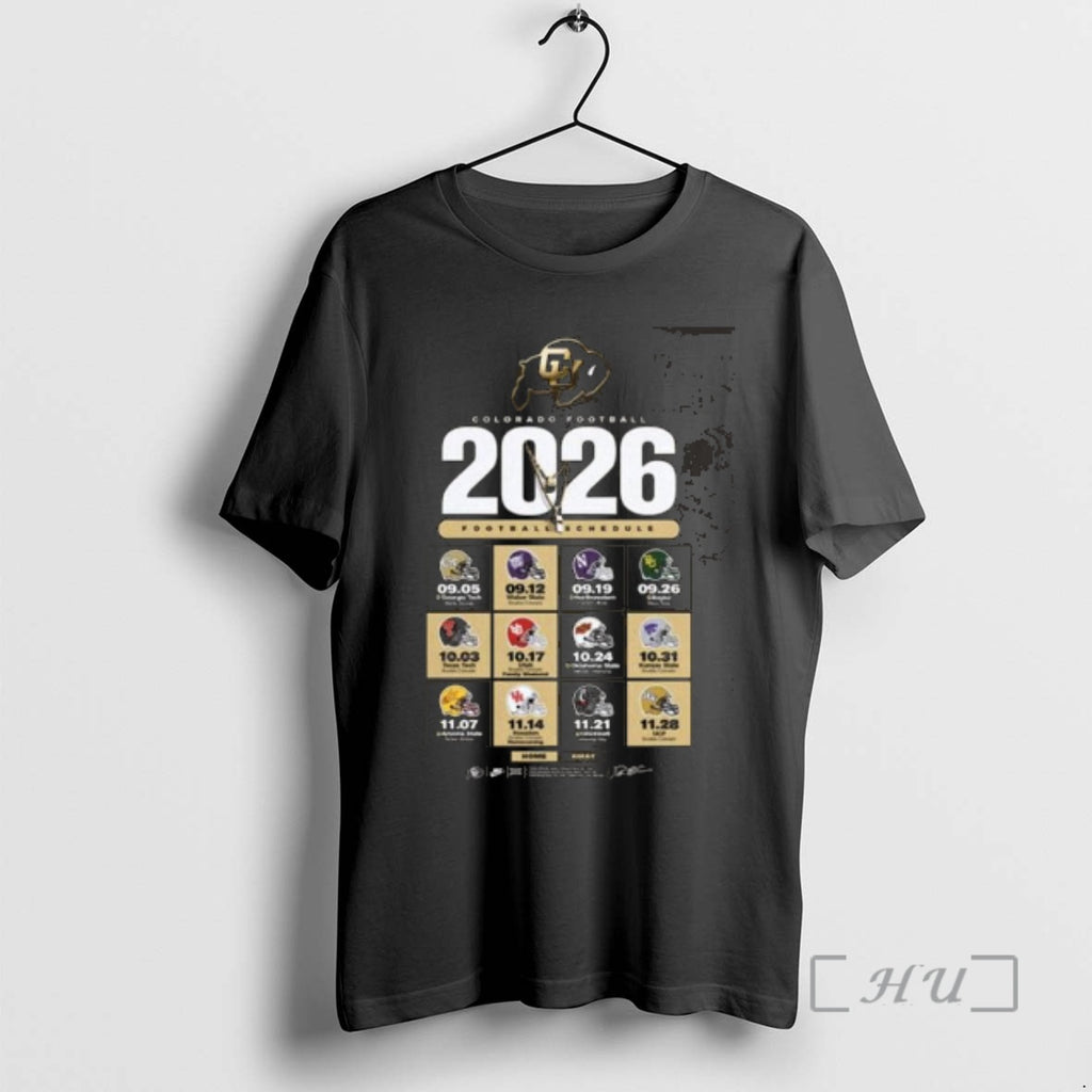 New Colorado Buffaloes Football Ncaa Schedule Season 2026 T-Shirts, Hoodie, Sweatshirt | PopFlextees.com