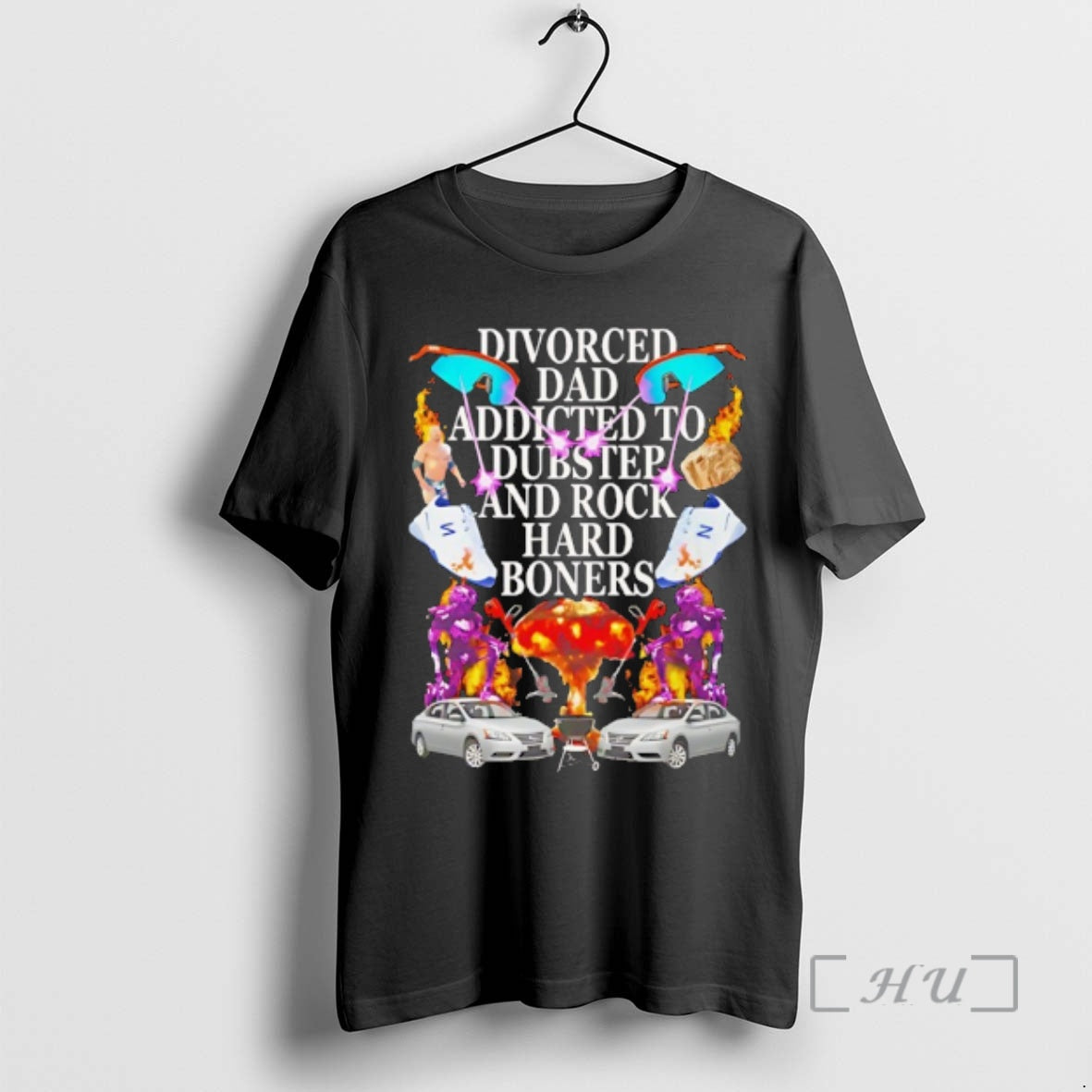 New Divorced Dad Addicted Dubstep Rock Hard Boners T-Shirts, Hoodie, Sweatshirt