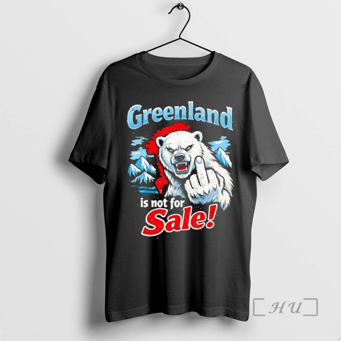 New Greenland Is Not Sale Polar Bear Middle Finger T-Shirts, Hoodie, Sweatshirt