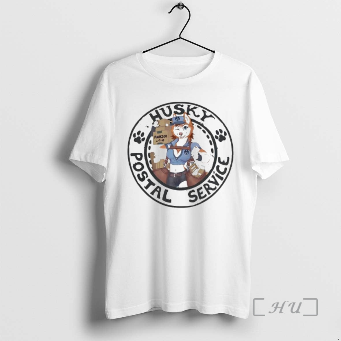 New Husky Postal Service Wolf Character Graphic T-Shirts, Hoodie, Sweatshirt | PopFlextees.com