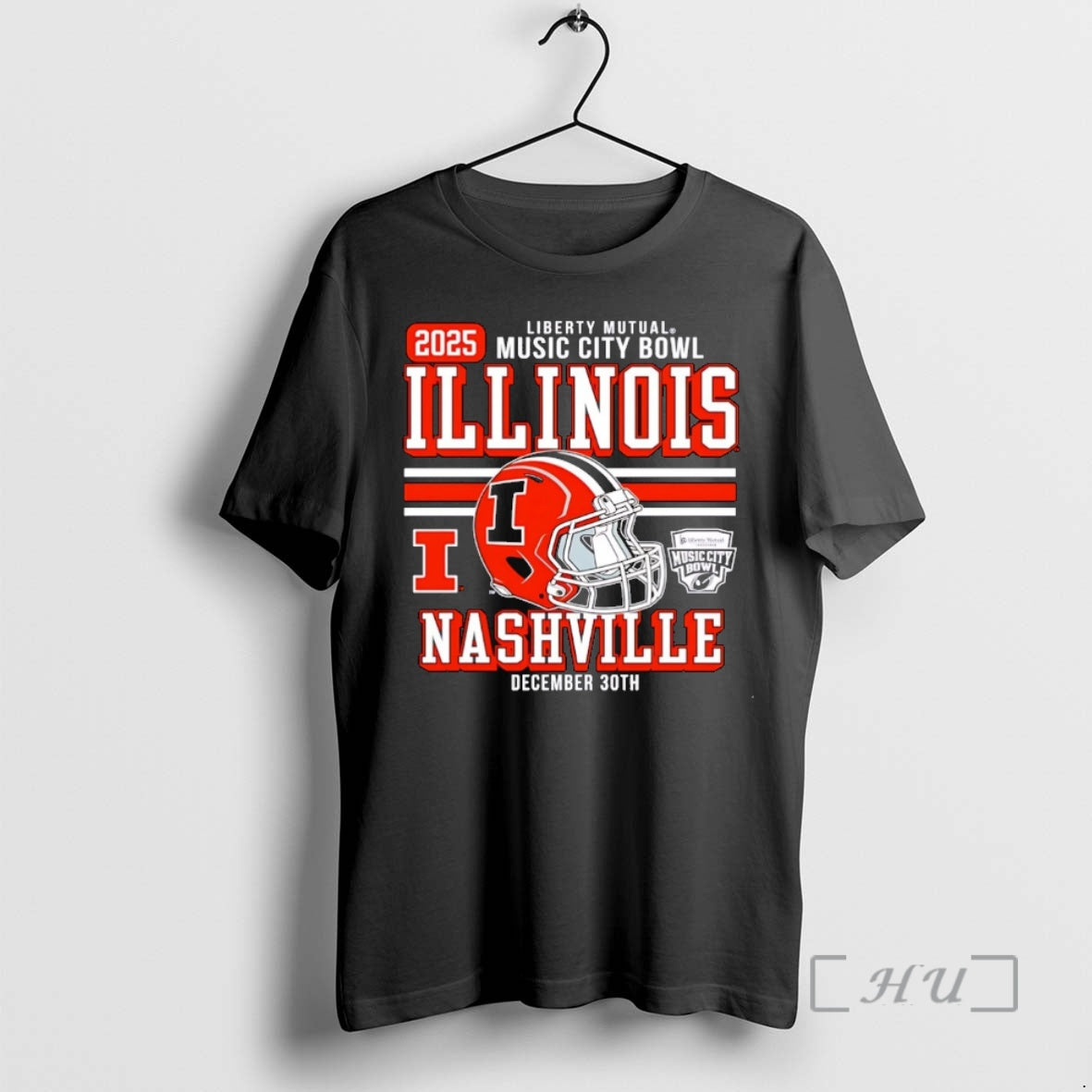 New Illinois Football 2025 Music City Bowl Helmet Christmas T-Shirts, Hoodie, Sweatshirt | PopFlextees.com