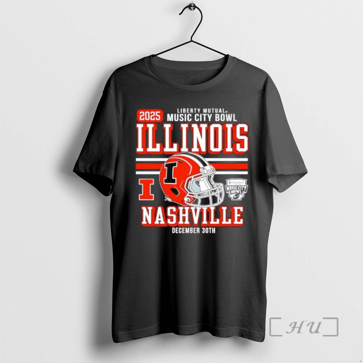New Illinois Football 2025 Music City Bowl Helmet T-Shirts, Hoodie, Sweatshirt | PopFlextees.com