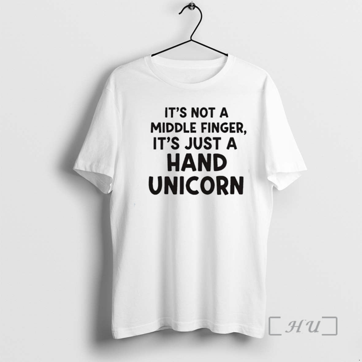 New Its Not A Middle Finger Im Just Making A Hand Unicorn Text Premium T-Shirts, Hoodie, Sweatshirt | PopFlextees.com