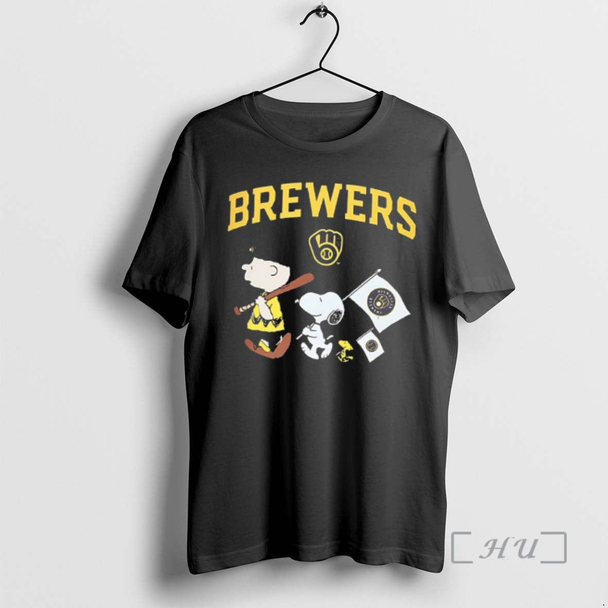 New Milwaukee Brewers X Peanuts Flag 2 Sided T-Shirts, Hoodie, Sweatshirt | PopFlextees.com