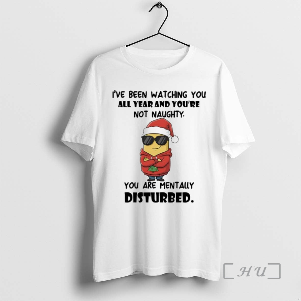 New Minion Santa Ive Been Watching You All Year And Youre Not Naughty You Are T-Shirts, Hoodie, Sweatshirt | PopFlextees.com