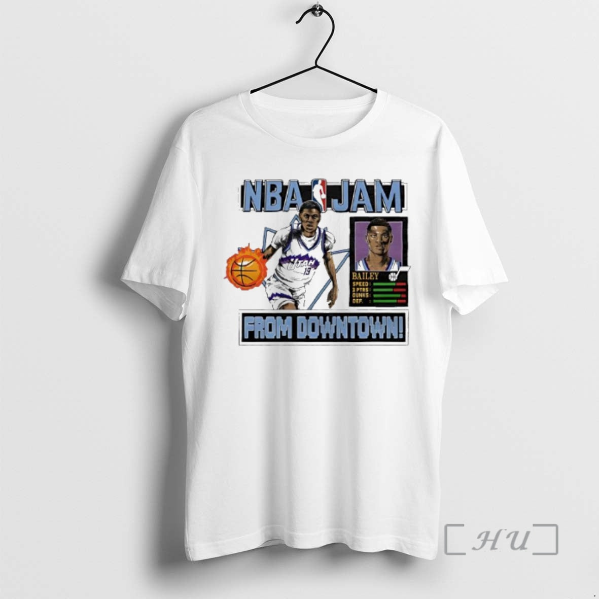 New Nba Jam Jazz Ace Bailey From Downtown T-Shirts, Hoodie, Sweatshirt | PopFlextees.com