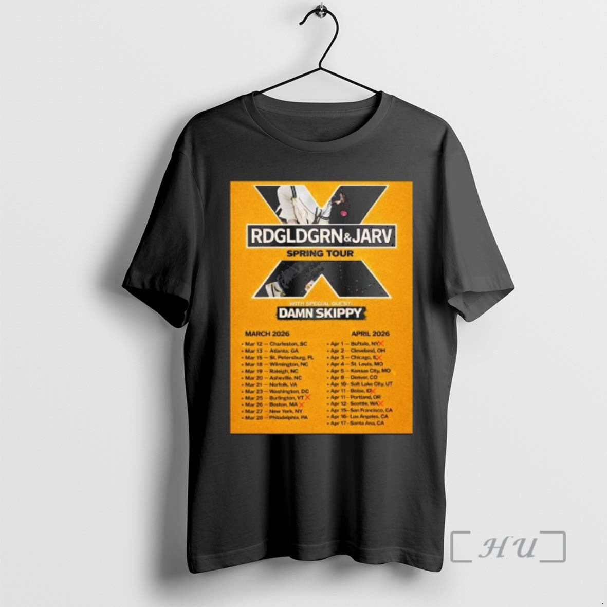 New Rdgldgrn Jarv Spring Tour 2026 T-Shirts, Hoodie, Sweatshirt | PopFlextees.com