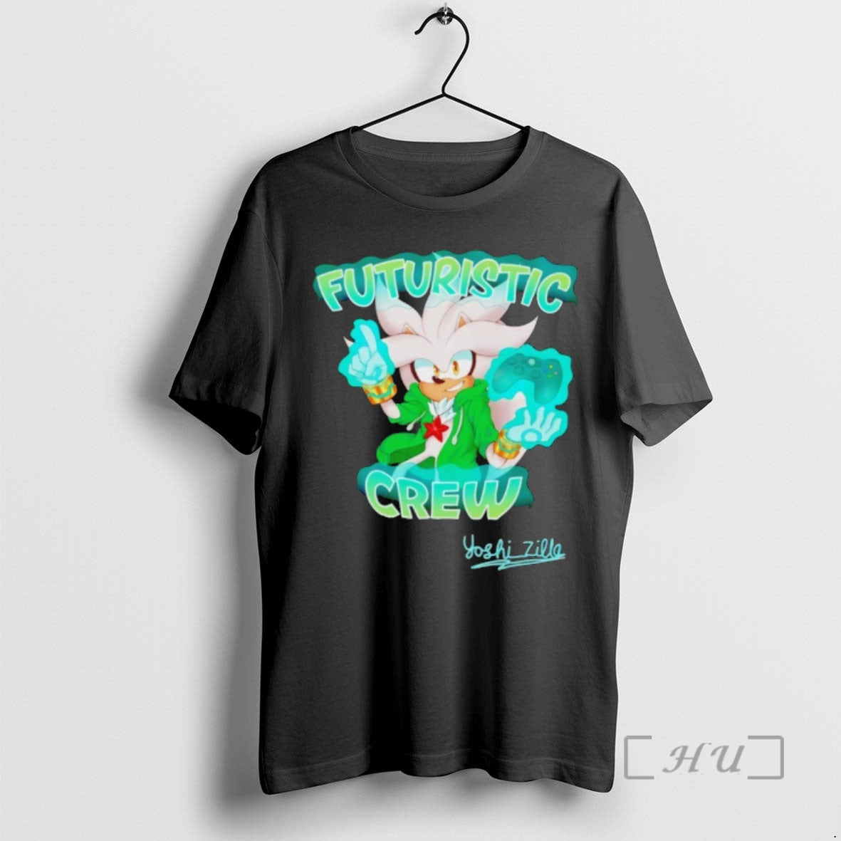 New Silver The Hedgehog Futuristic Crew T-Shirts, Hoodie, Sweatshirt | PopFlextees.com