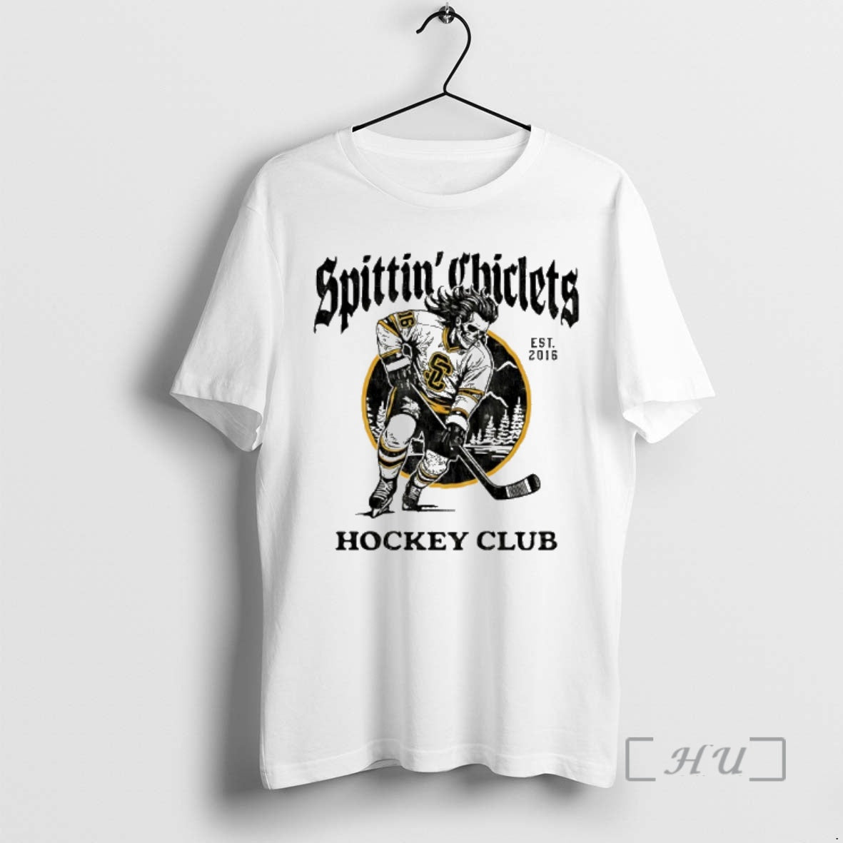 New Spittin Chiclets Skullet Hockey Club Est 2016 T-Shirts, Hoodie, Sweatshirt | PopFlextees.com