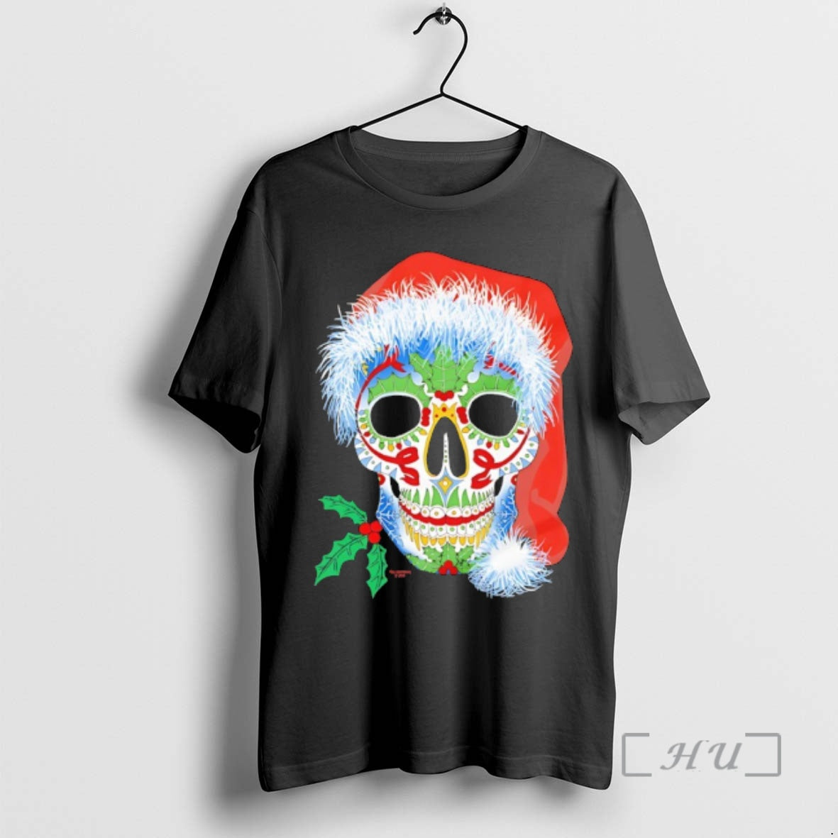 New Sugar Skull Holiday Santa Christmas T-Shirts, Hoodie, Sweatshirt | PopFlextees.com
