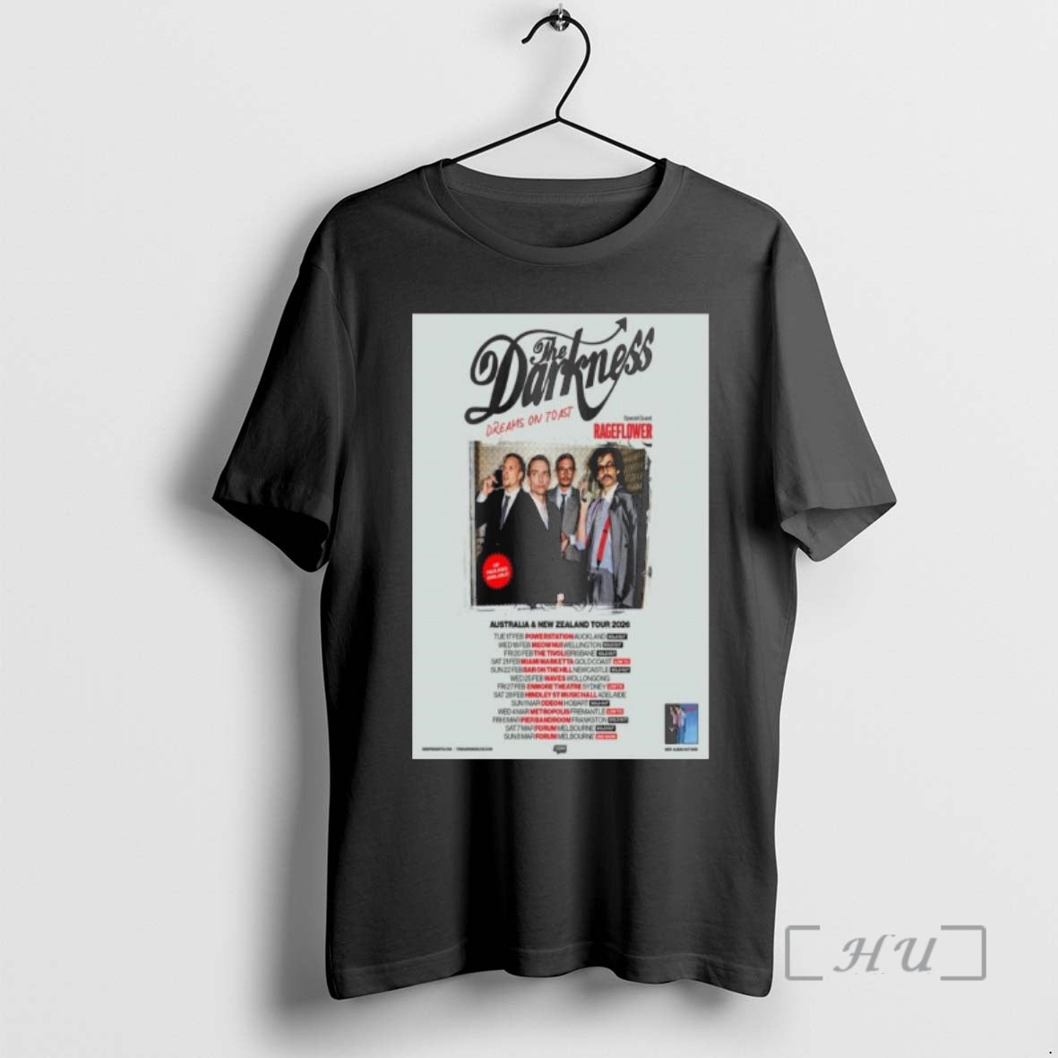 New The Darkness Australia New Zealand Tour 2026 T-Shirts, Hoodie, Sweatshirt | PopFlextees.com