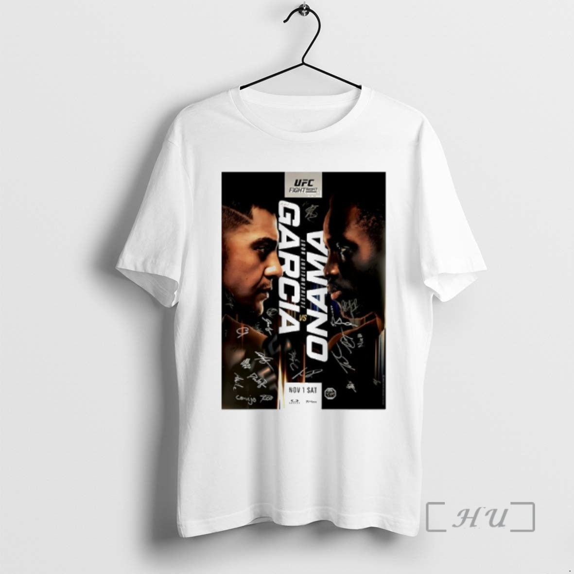 New Ufc Fight Night Garcia Vs Onama Autographed Event T-Shirts, Hoodie, Sweatshirt | PopFlextees.com