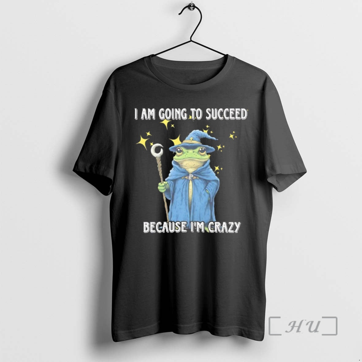 New Wizard Frog I Am Going To Succeed Because Im Crazy Premium T Shirts Sweater Hoodie, Sweatshirt | PopFlextees.com