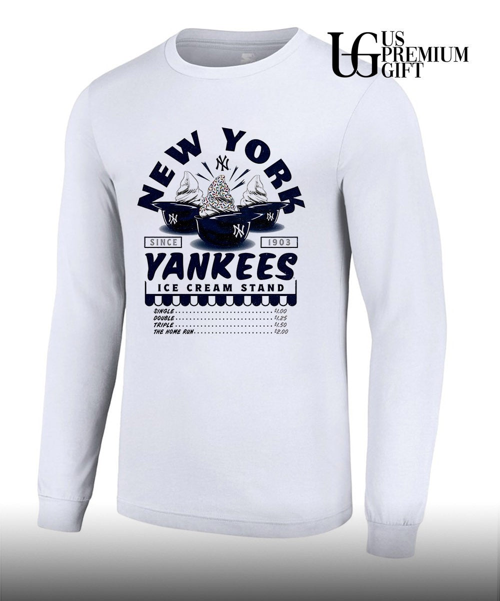 New York Yankees vintage stadium treat dessert helmets ice cream stand since 1903 shirt