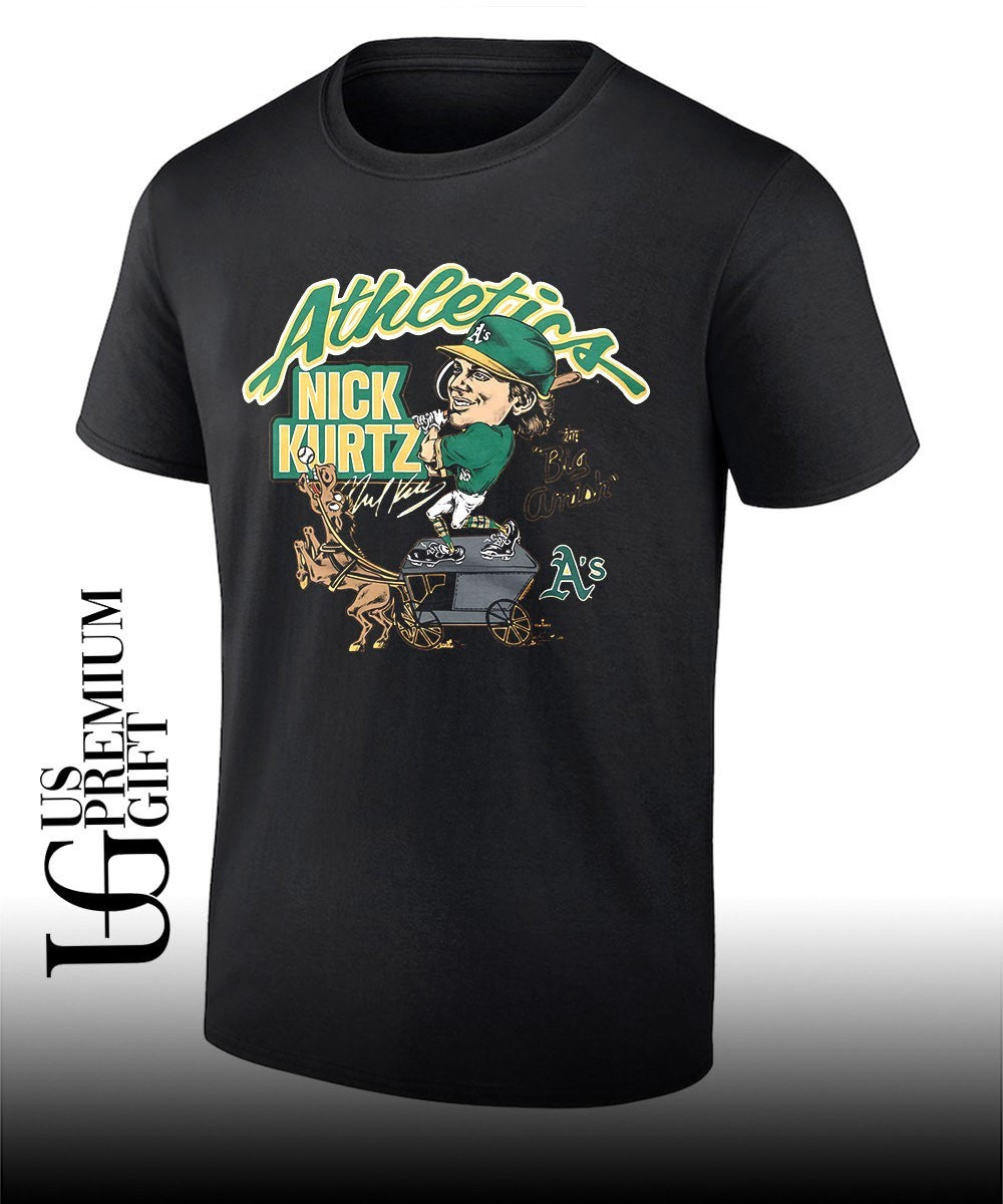 Nick Kurtz Oakland Athletics superstar cartoon T-shirt