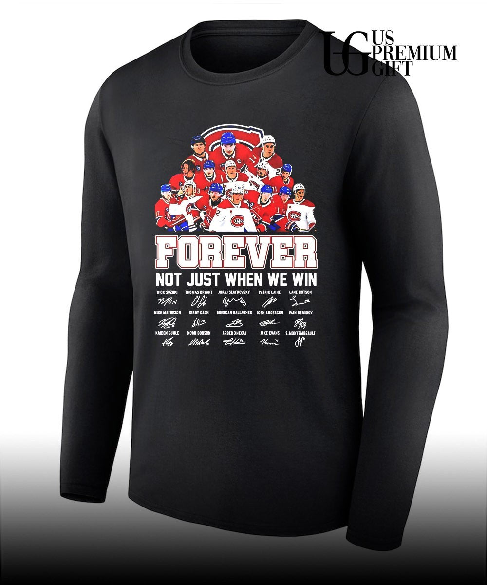 Nick Suzuki Juraj Slafkovsky Patrik Laine Lane Hutson Montreal Canadiens signature shirt