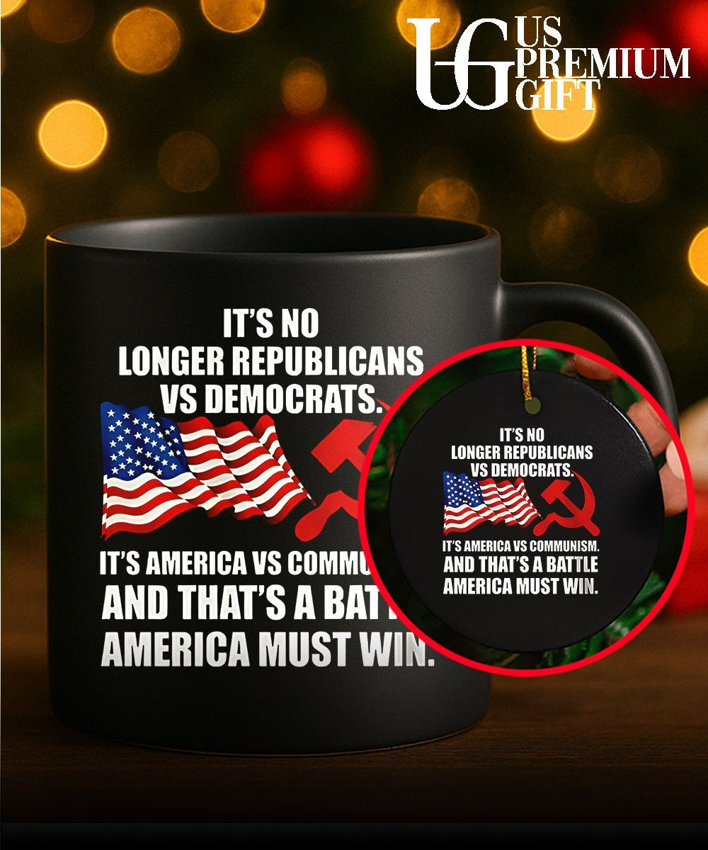 No Republicans vs Democrats It’s America vs Communism flag shirt