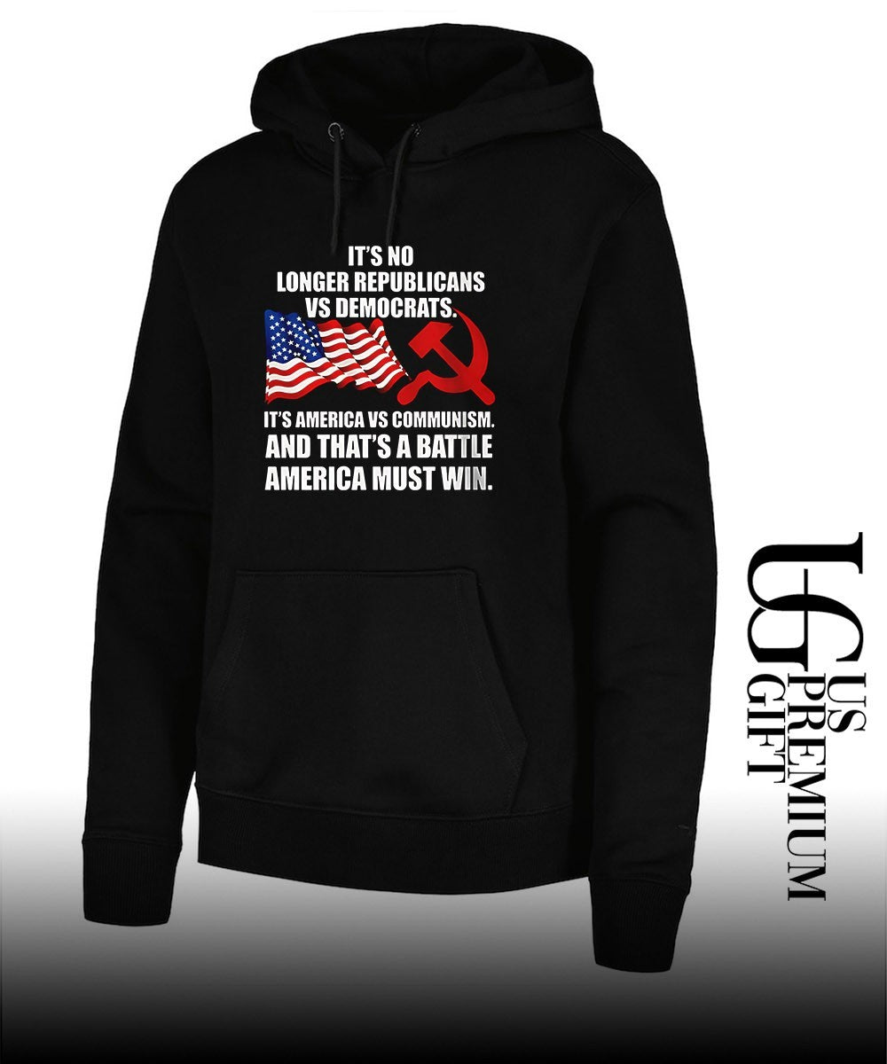 No Republicans vs Democrats It’s America vs Communism flag shirt