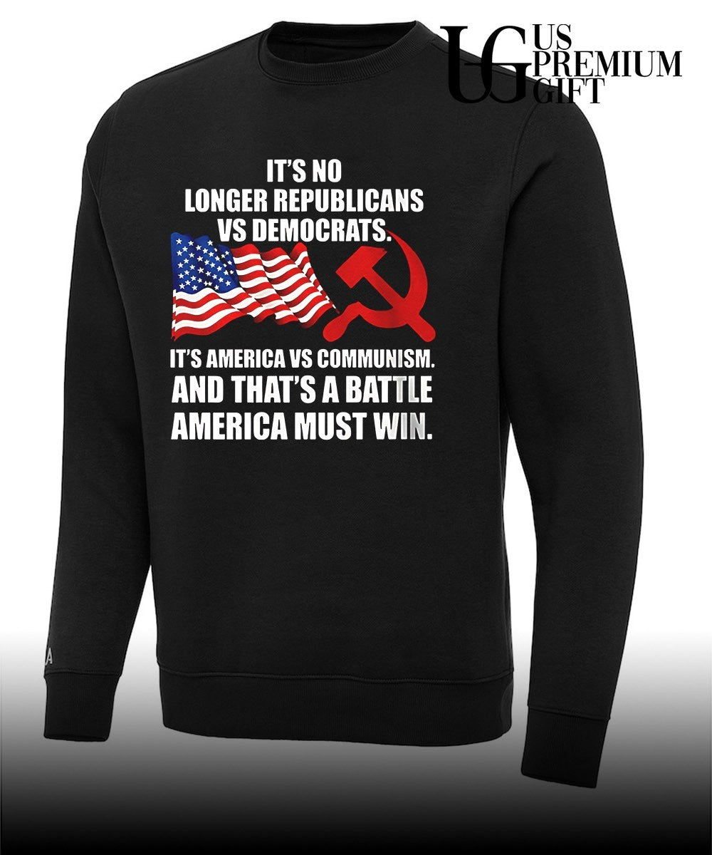 No Republicans vs Democrats It’s America vs Communism flag shirt