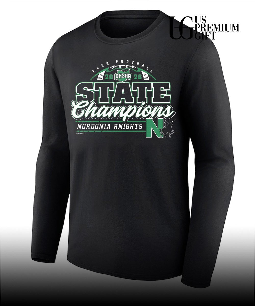 Nordonia Knights Flag Football State Champions OHSAA 2026 shirt