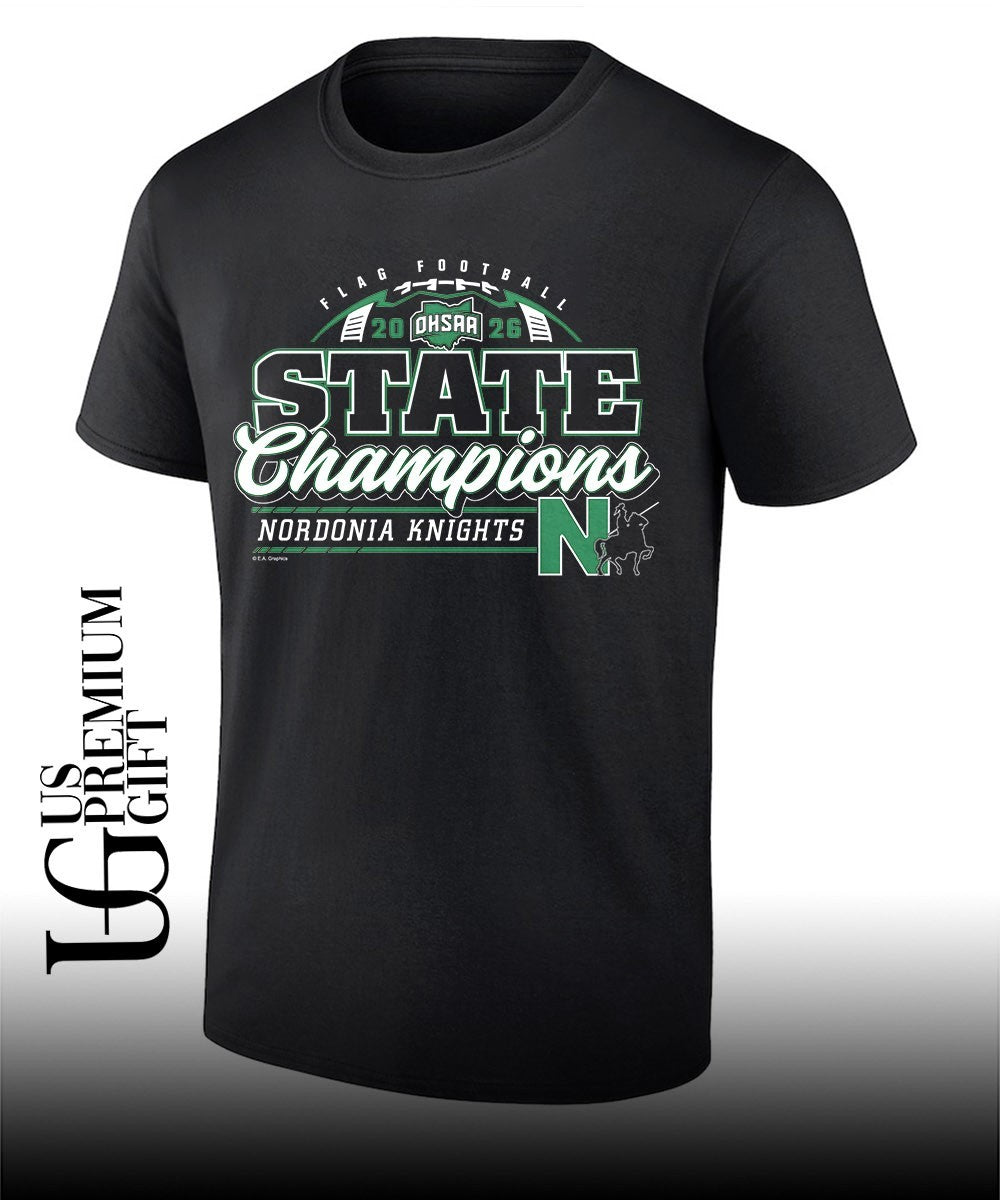 Nordonia Knights Flag Football State Champions OHSAA 2026 shirt