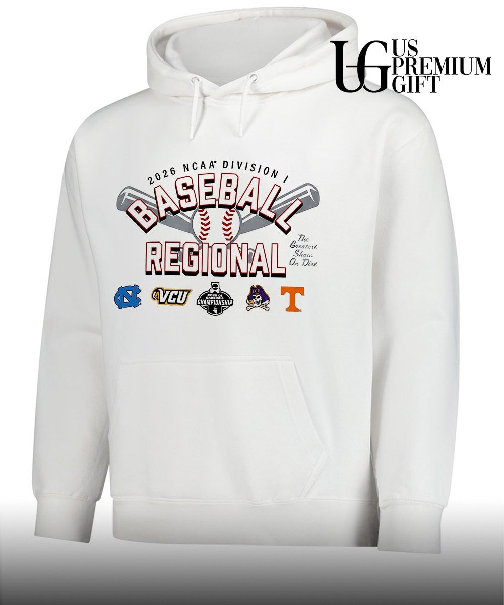 North Carolina Tar Heels and VCU Rams and East Carolina Pirates Tennessee Volunteers 2026 NCAA Division I Baseball Regional Championship shirt