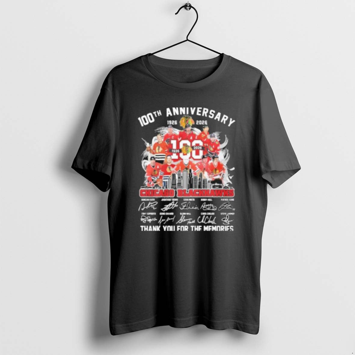 Official 100th Anniversary 1926 2026 Chicago Blackhawks Team Signatures T-Shirts, Hoodie, Sweatshirt | PopFlextees.com