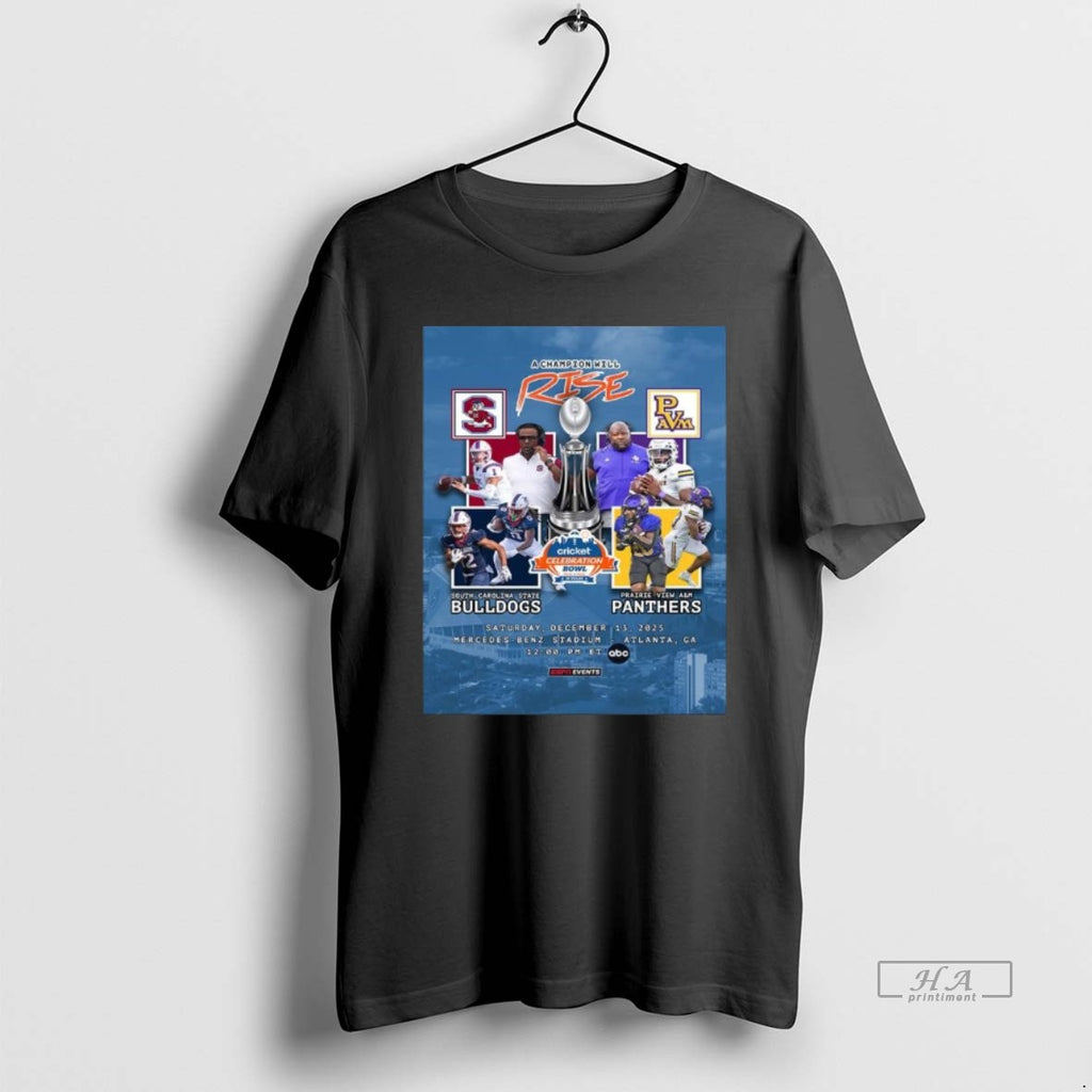 Official 2025 Cricket Celebration Bowl Matchup South Carolina State Bulldogs Vs Prairie View A And T-Shirts, Hoodie,...