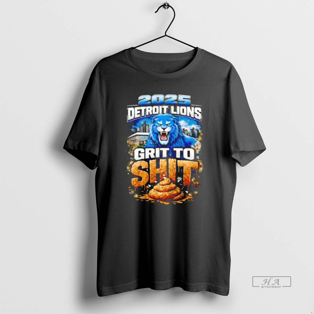 Official 2025 Detroit Lions Grit To Shit Mascot T-Shirts, Hoodie, Sweatshirt | PopFlextees.com