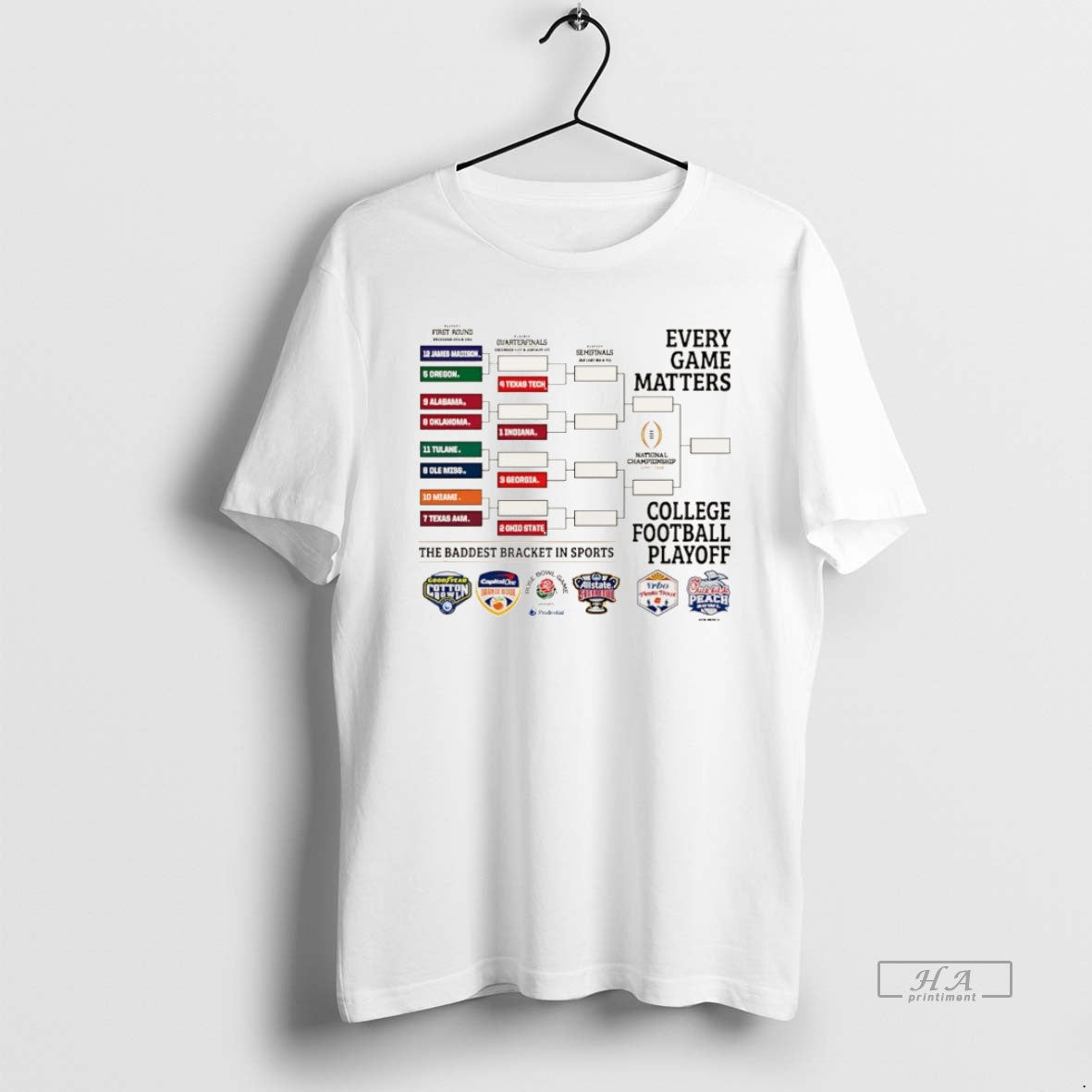 Official 2025 Every Game Matters And College Football Playoff Brackets Christmas T-Shirts, Hoodie, Sweatshirt