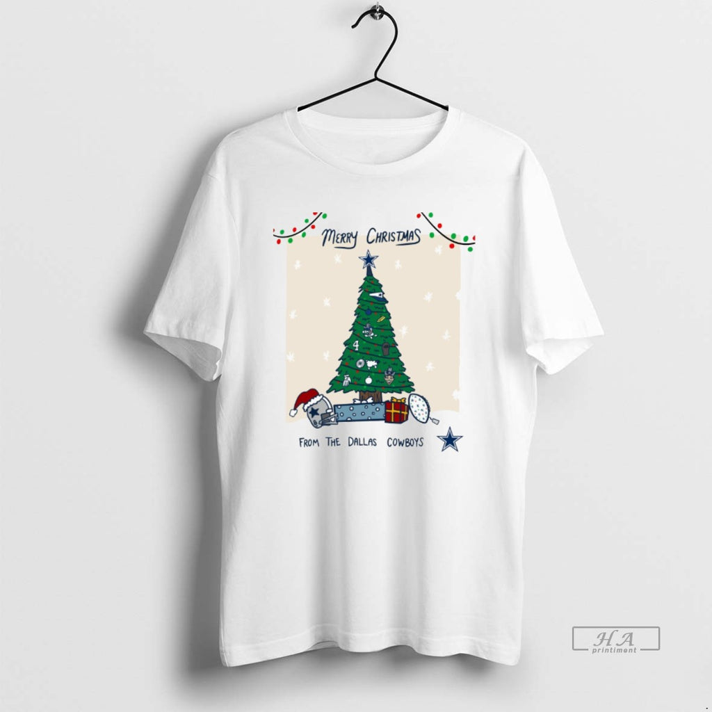 Official 2025 Merry Christmas From The Dallas Cowboys T-Shirts, Hoodie, Sweatshirt | PopFlextees.com