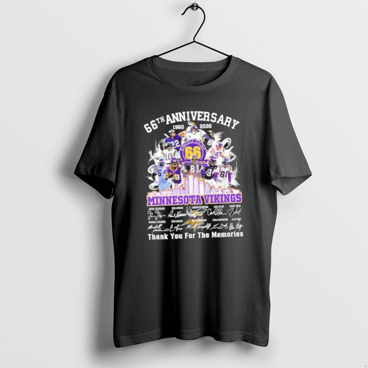 Official 66th Anniversary 1960 2026 Minnesota Vikings Justin Jefferson Legends Thank You T-Shirts, Hoodie, Sweatshirt
