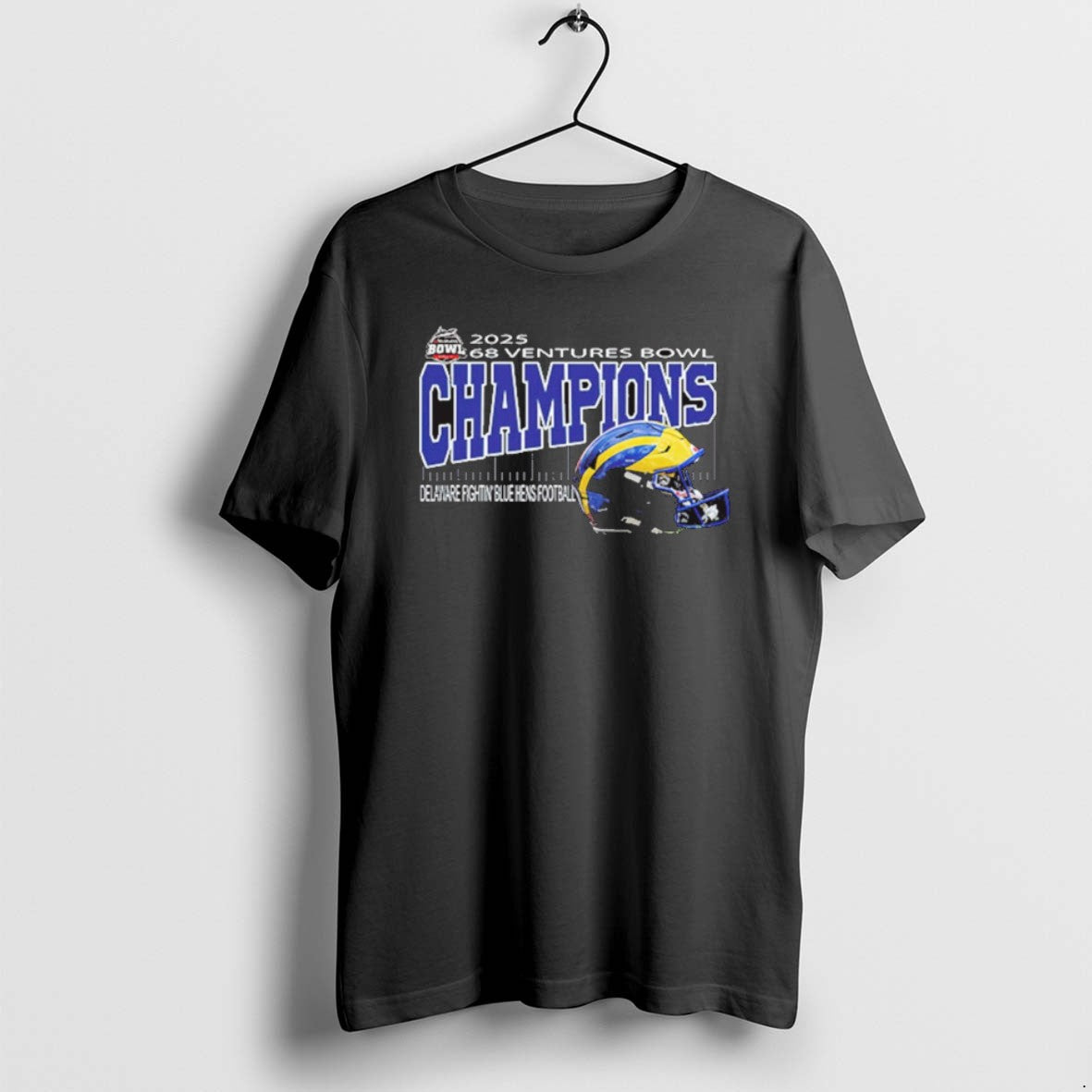 Official 68 Ventures Bowl 2025 Champions Delaware Fightinn Blue Hens Football Helmet Hancock Whitney Stadium T-Shirts, Hoodie, Sweatshirt