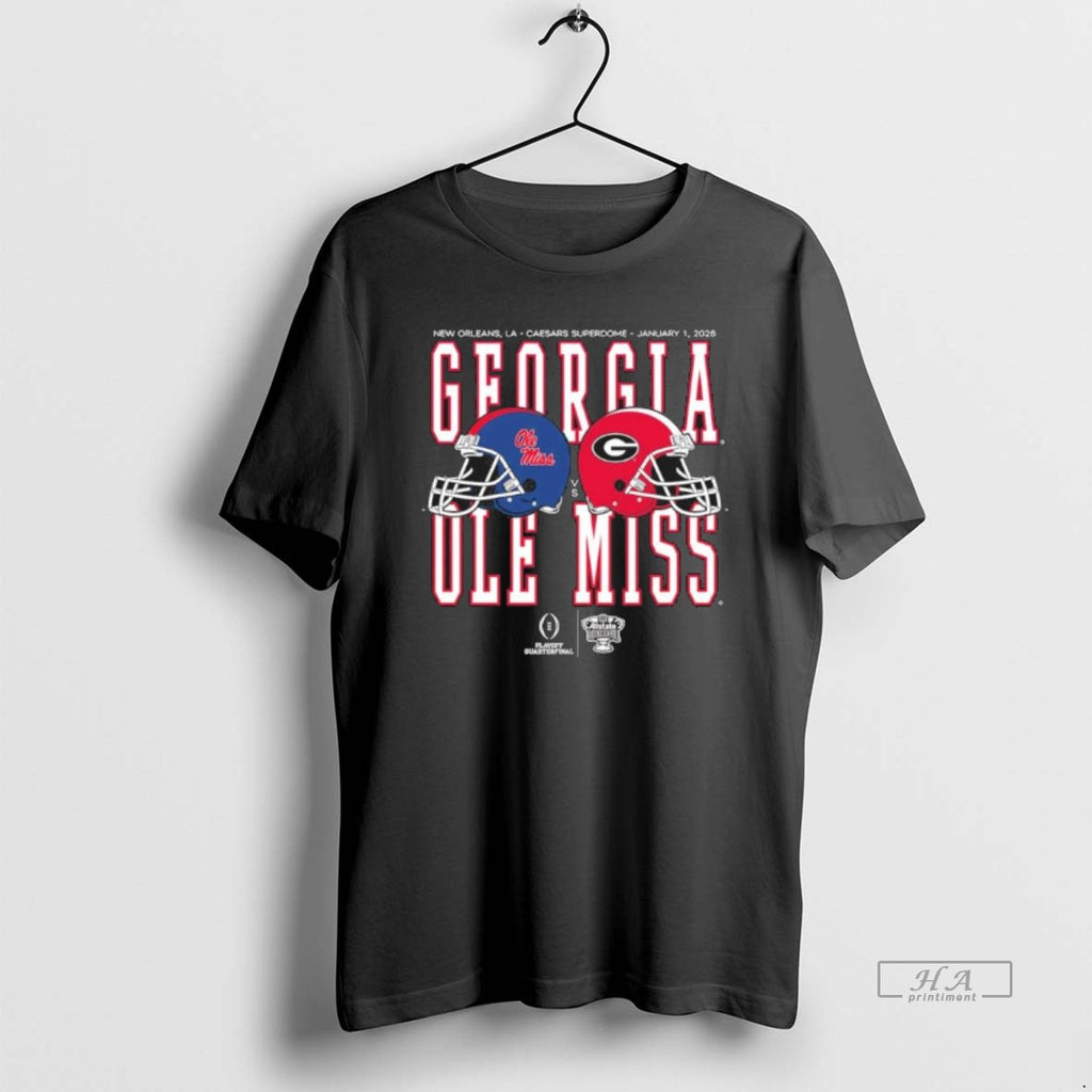 Official Allstate Sugar Bowl 2026 Ole Miss Vs Georgia Helmet Matchup T-Shirts, Hoodie, Sweatshirt