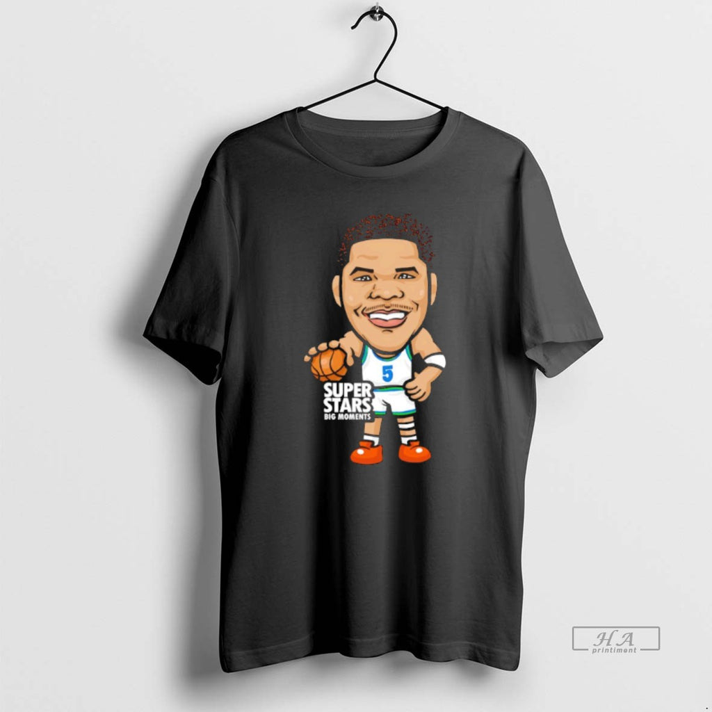 Official Anthony Edwards Super Stars Big Moments Cartoon T-Shirts, Hoodie, Sweatshirt | PopFlextees.com