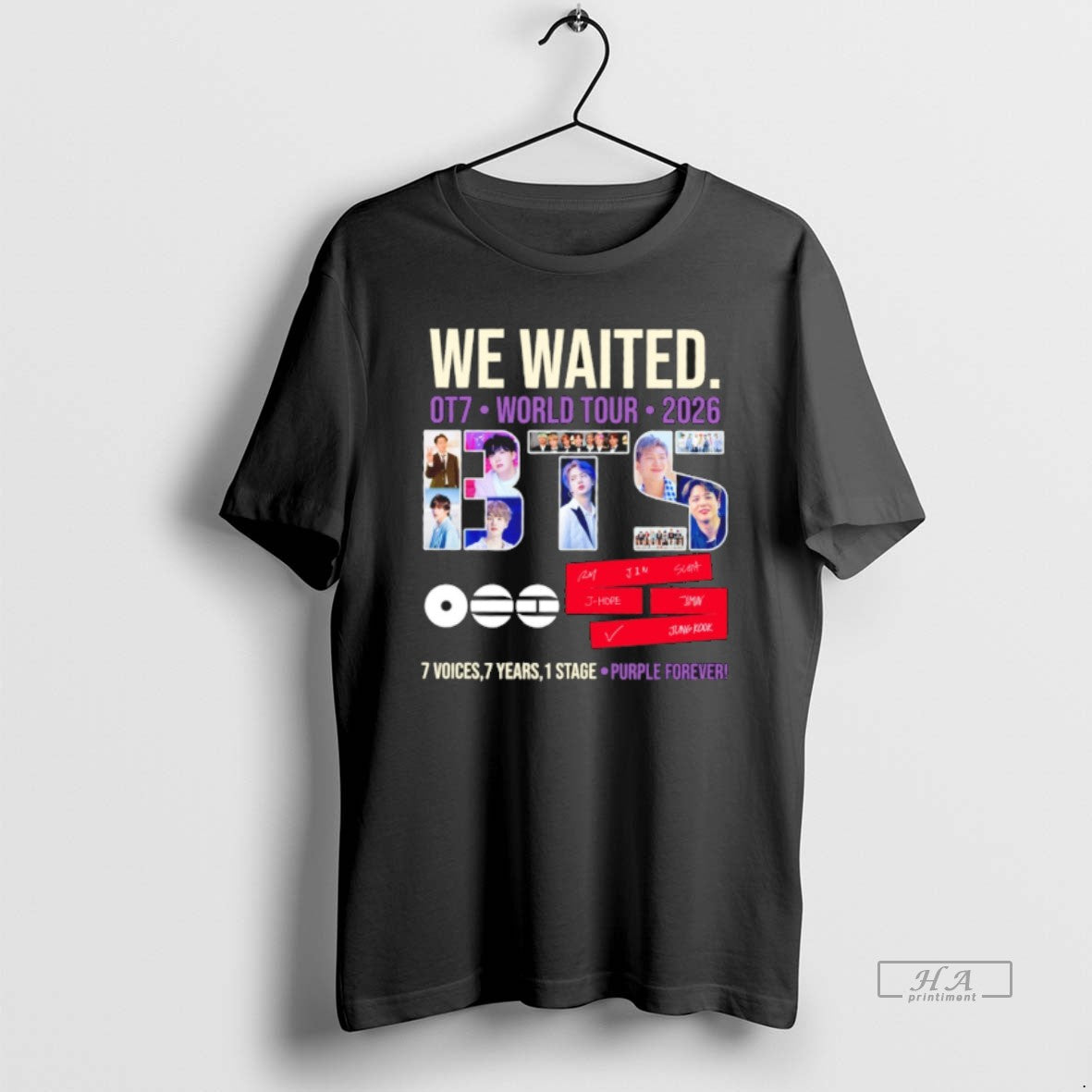 Official Bts World Tour 2026 2027 Ot7 Purple Forever Music Fan T-Shirts, Hoodie, Sweatshirt | PopFlextees.com