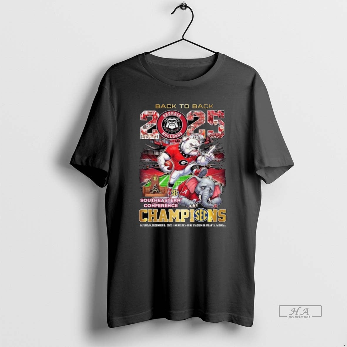 Official Back To Back 2025 Georgia Bulldogs Southeastern Conference Champions Vintage Mascot T-Shirts, Hoodie, Sweatshirt