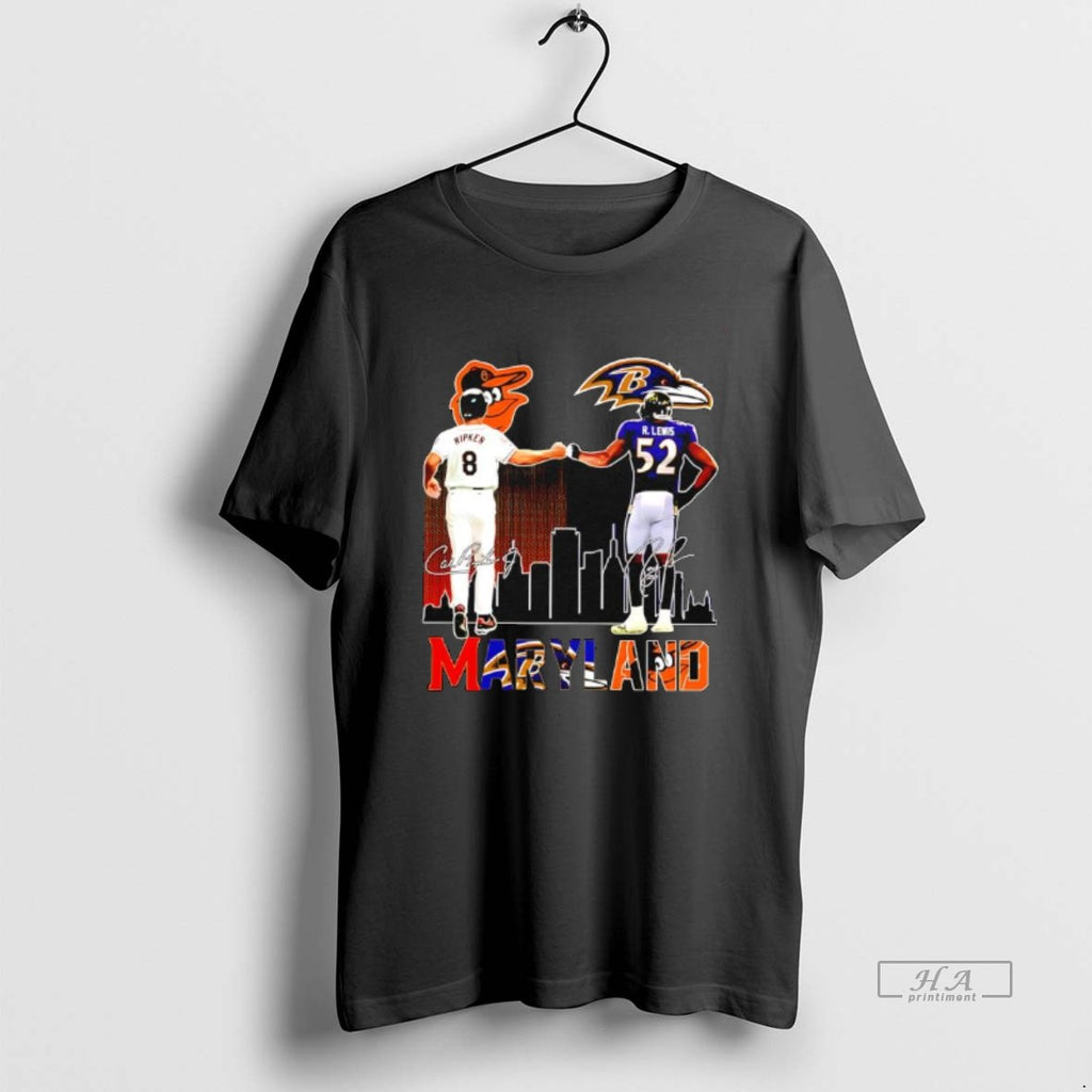 Official Baltimore Ravens And Orioles Legends Cal Ripken Jr T-Shirts, Hoodie, Sweatshirt | PopFlextees.com