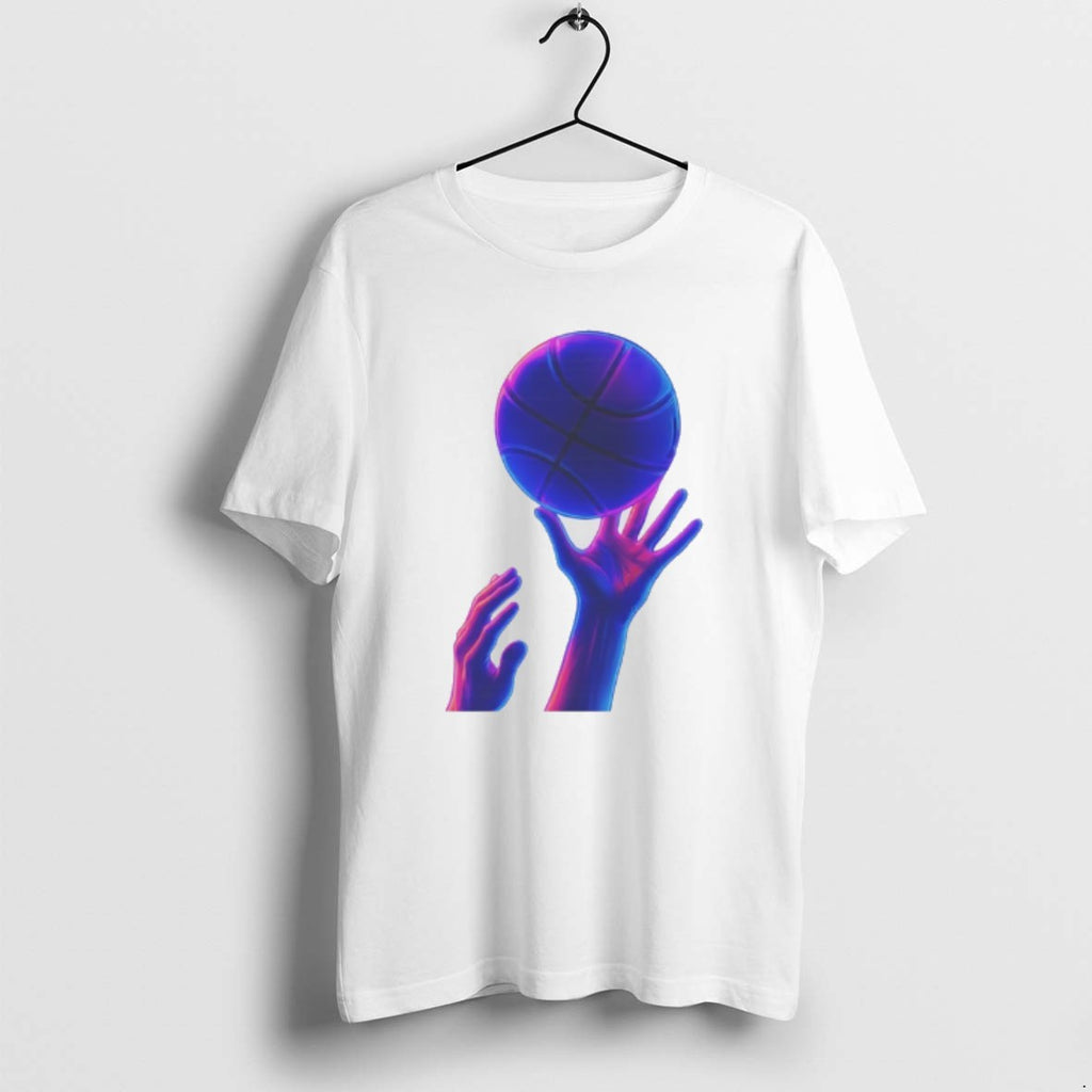 Official Basketball Hands Neon Vaporwave Graphic T-Shirts, Hoodie, Sweatshirt | PopFlextees.com