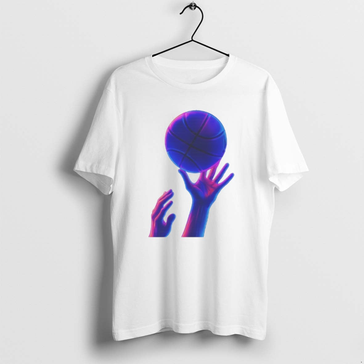 Official Basketball Hands Neon Vaporwave Graphic T-Shirts, Hoodie, Sweatshirt | PopFlextees.com