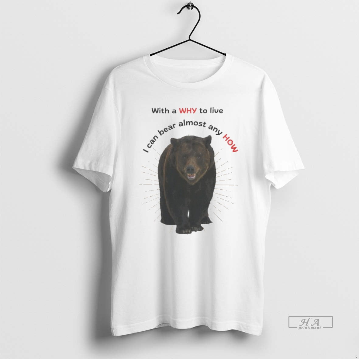 Official Bear With A Why To Live I Can Bear Almost Any How T-Shirts, Hoodie, Sweatshirt | PopFlextees.com