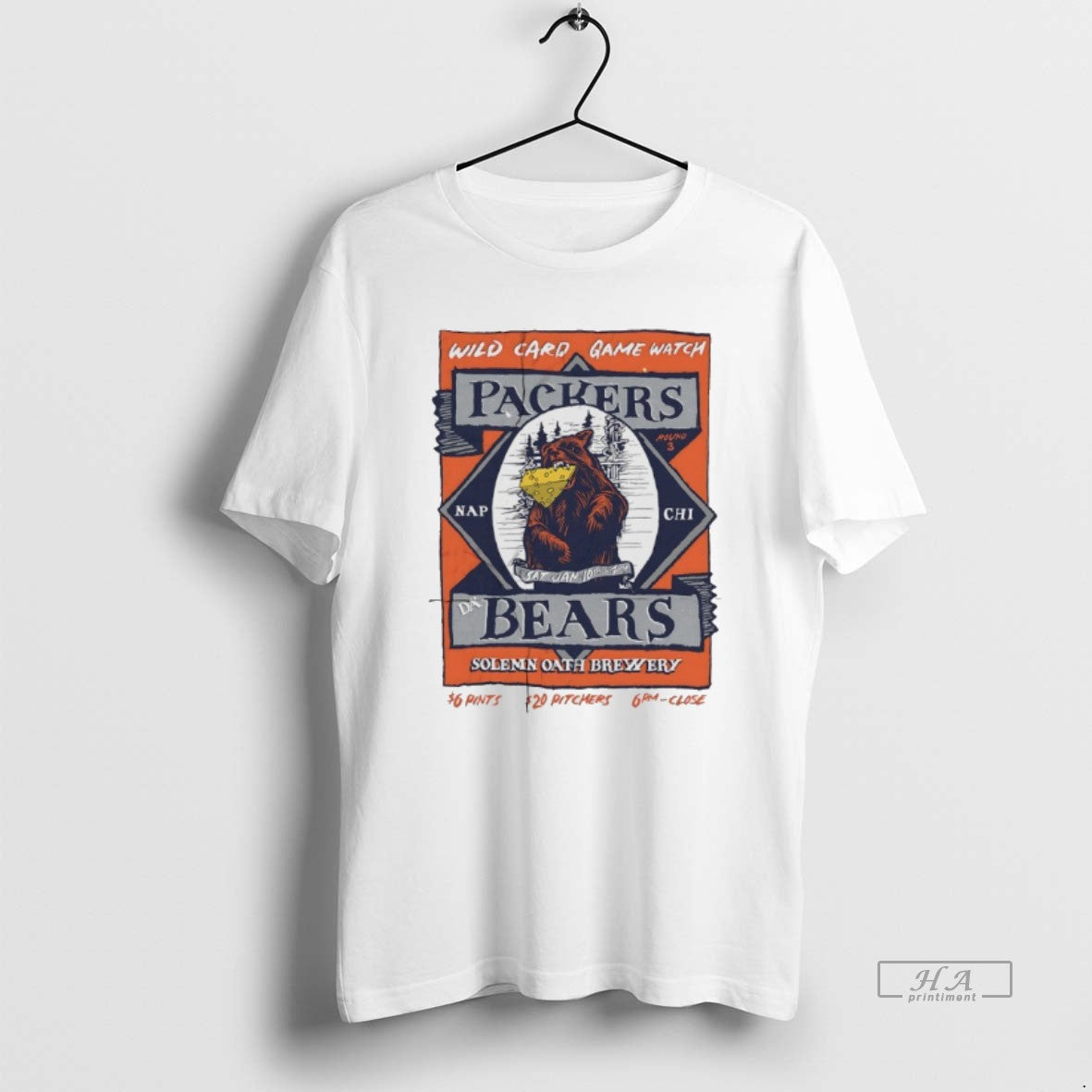 Official Bears Vs Packers Wild Card Game Watch Solemn Oath Brewery Da Bears T-Shirts, Hoodie, Sweatshirt | PopFlextees.com