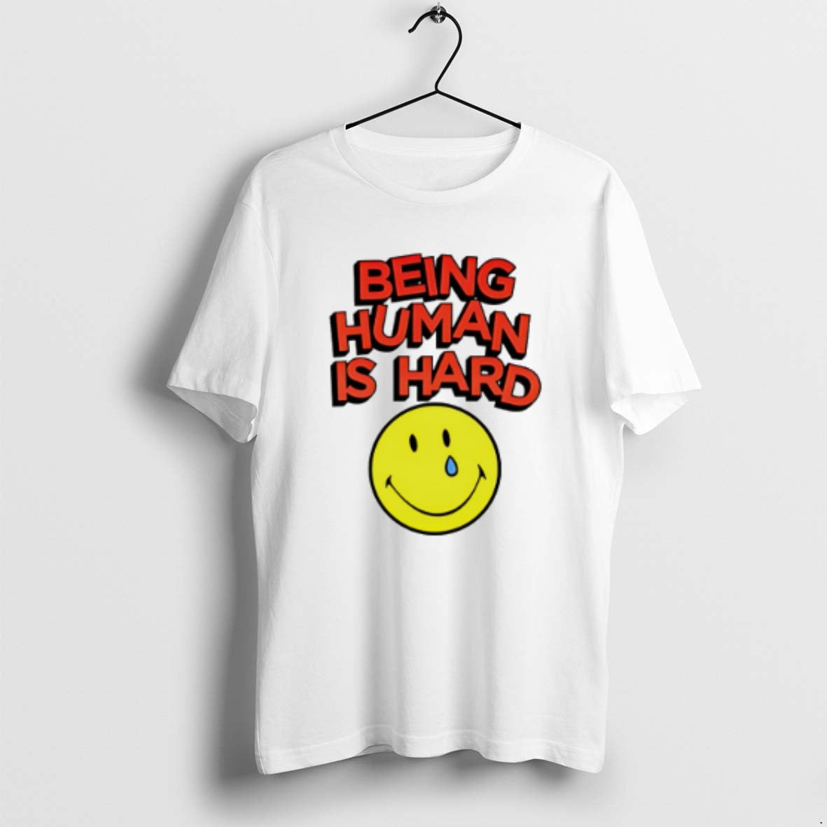 Official Being Human Is Hard Smiley T-Shirts, Hoodie, Sweatshirt | PopFlextees.com