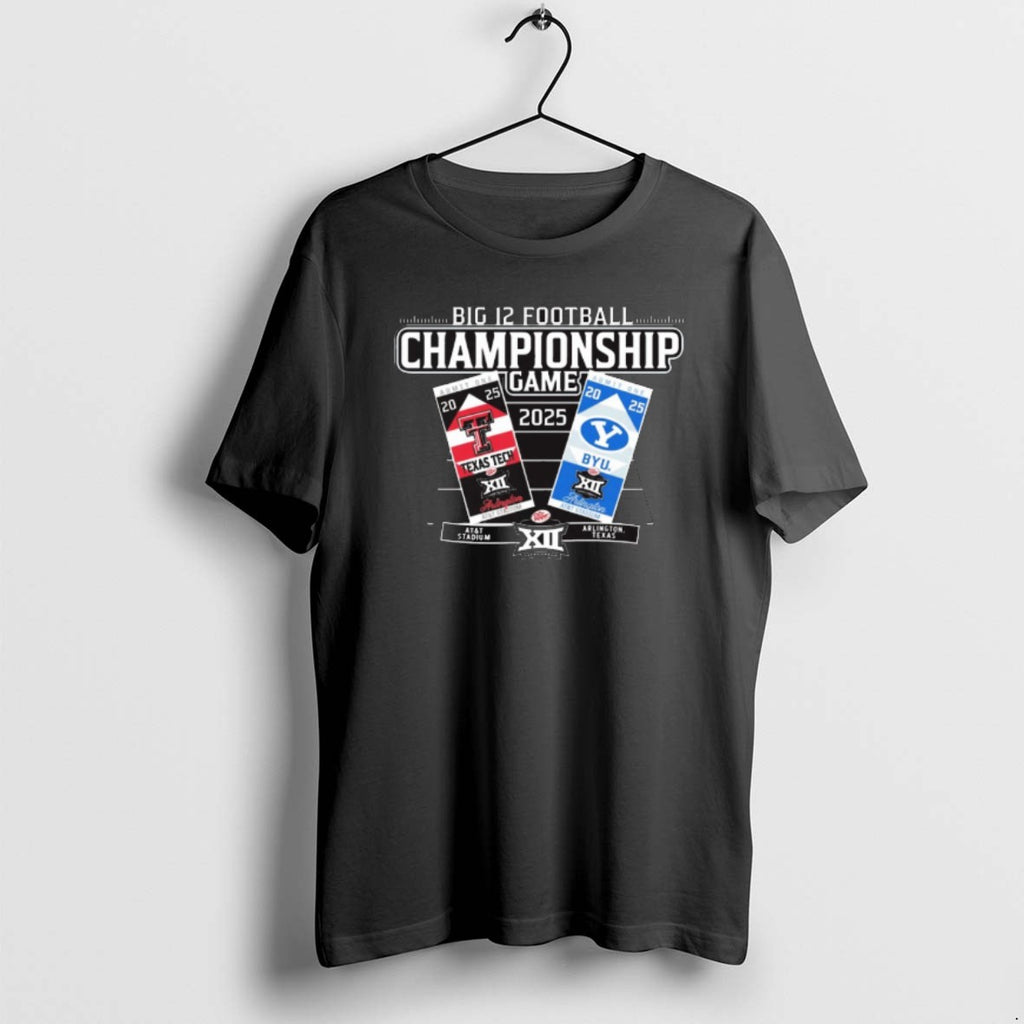 Official Big Ten 2025 Football Championship Stadium Texas Tech Vs Byu Cougars Att Stadium Tickets T-Shirts, Hoodie,...